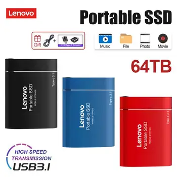 Lenovo Prenosni Trdi Disk 64TB 32TB Visoke Hitrosti SSD 16TB 8TB 4TB Zunanje SSD Trdi Disk ssd Trdi Disk 2TB Za Prenosnik