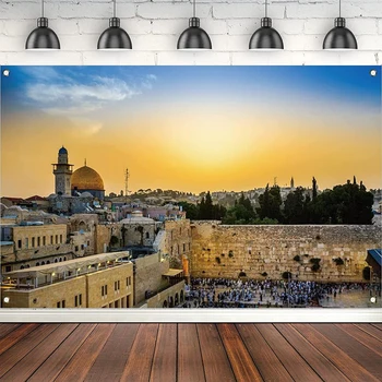 Jeruzalem, Zahodni Steni Fotografija Ozadje Za Judovsko Novo Leto Roš Hashanah Shana Tova Velikonočno Hanukkah Dekoracijo Ozadju