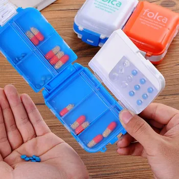 Prenosna Zložljiva Medicine Drog Organizator 3 Plast Pillbox Primerih Tedensko Tabletke Primeru Tablete, Kapsule Posodo Boxs Tablet Razpršilnik