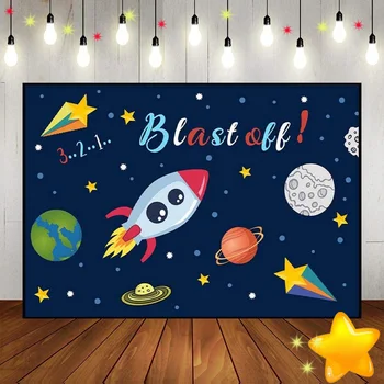 Astronavt Ozadju Astronomije Baby Tuš Astrologija Fotografije Vesolja Rojstni Dan Dekoracijo Ozadje Po Meri Banner Stranka Raketni