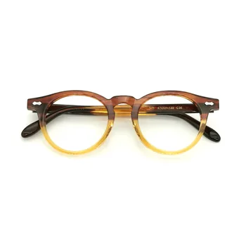 Belight Optiacl TVR505 Japonska Ročno izdelan Acetatni Okvir Očal Moški Ženske Recept Očala Krog Retro Optičnih Očal