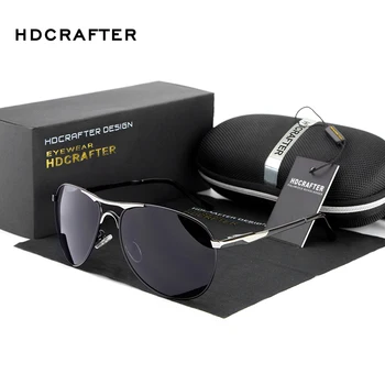 HDCRAFTER blagovne Znamke Oblikovalec Polarizirana sončna Očala Človek Kul sončna Očala Moških UV400 Zaščito Očala Goggle Pribor Za Moške