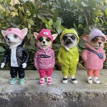 Simulacija Pes Živali Smolo Lutka Okraski Obrti Buldog Modi Lepo Darilo Za Otroke, Sodelavce, Prijatelje Dekoracijo