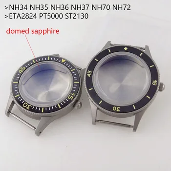 Kupola Safir 50 FATHOMS 20bar Watch Primeru za NH34 NH35 NH36 NH38 NH39 NH70 NH72 ETA2824 PT5000 ST2130 Potopite Ohišje za Gledanje MOD