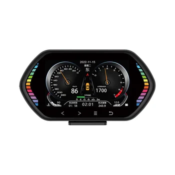 F12 Univerzalno HUD Head-Up Zaslon OBD2 GPS Inteligentni merilnik Hitrosti Merilnik Nagiba Avto