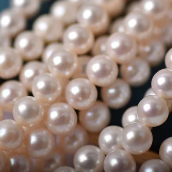 Debelo svoboden pearl sladkovodnih biserov sklop 8-9 mm bližini krog krompirja obliko svoboden biser