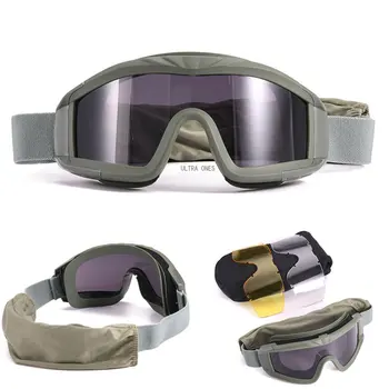Taktično Očala Prostem Pohodništvo, Lov, Streljanje 3 Leče za Očala Vojaške Športne Igre Vojne Plezanje UVA UVB Zaščite Kozarcev