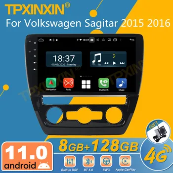 Za Volkswagen Sagitar 2015 2016 Android avtoradio 2 Din Autoradio Stereo Sprejemnik GPS Navigator Multimedijski Predvajalnik, Vodja Enote