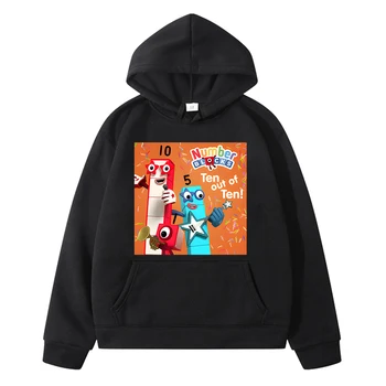 Število Blokov Jeseni anime hoodie Športna majica Flis pulover Unisex suknjič fantje hoodies y2k sudadera otroci dekliška oblačila