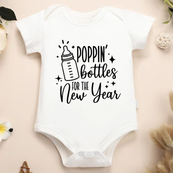 Ameriški Stil Priljubljena Baby Boy Bodysuit Poppin' Moda Hip Hop Harajuku Novo Leto Dojenčka Onesie Bombaž Novorojenčka Girl Obleke