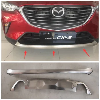 Za Mazda CX-3 CX3 2015 2016 2017 2018 2019 Visoko Kakovostnega Nerjavečega Jekla Spredaj Zadnji Odbijač Drsenju Stražar Ploščo Zaščitnik Pokrov