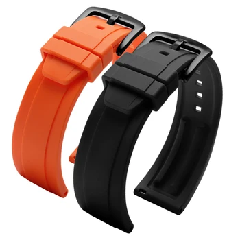 Hitro Sprostitev Silikonski Watchband moške Za Seiko državljan tissot casio 20 mm 22 mm Black Orange Geen rdeče Gume Traku dodatki