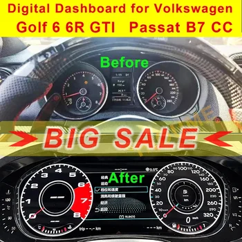 Digitalno nadzorno ploščo Plošča Virtualni Instrument Grozd Kokpitu LCD merilnik Hitrosti za Volkswagen VW Golf 6 GTI Passat B7 B6 CC Scirocco