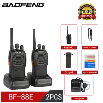 2Pcs/Paket Baofeng BF-88E Walkie Talkie PMR Ročni Interkom Communicator 16Channels 5W 446MHz License brez Radio