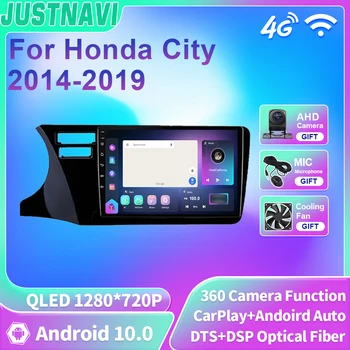 JUSTNAVI QLED avtoradia Za Honda Mesto 2014-2019 Android 10 Multimedijski Predvajalnik Videa, GPS DSP 4G WIFI, BT Navigacija Carplay 2 Din