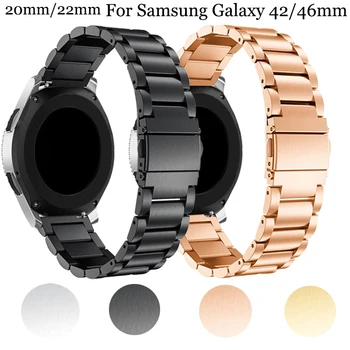 20/22 mm Zapestnica iz nerjavečega jekla za Samsung Galaxy watch 46mm 42mm visoko kakovostna manšeta trak za Samsung Prestavi S3 S2