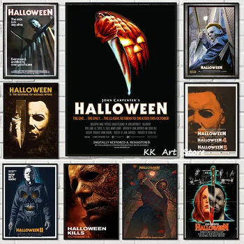 Klasična Horror Film Halloween Plakat Michael Myers Platno Slikarstvo HD Tiskanja Sodobnih Stenskih slikah, Dnevna Soba, Spalnica Dekor