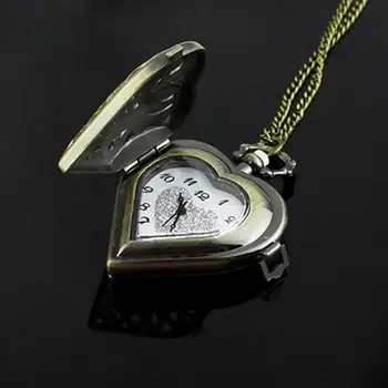 Žepna ura Vintage Votlih v obliki Srca Zlitine Letnik žepna ura za Vsakdanje Življenje,