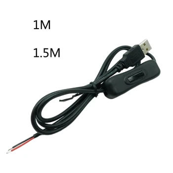 USB Moški 2 Pin Kabel Primeren za 5V USB Ventilator, LED Trakovi, Namizno Svetilko Kabel Padec Ladijskega prometa
