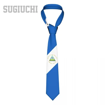 Nikaragvi Zastavo, Grb Moški Ženske Vratu Vezi Priložnostne Kariran Kravato Obleke Slim Svate Poslovnih Kravatni Gravatas