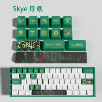 Skye Nova zasnova Valorant keycaps OEM Profil 14keys MINI SET PBT dye sub keycaps