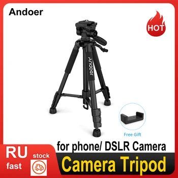 Andoer TTT 663N ali 57,5 palčni digitalni Fotoaparat Nastavek za Bliskavico Video za Telefon DSLR SLR z Carry Bag Telefon Objemka