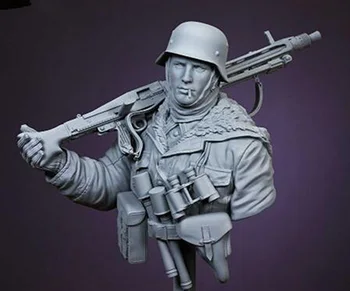 Novo Nesestavljeni 1/10 stari bojevnik v zimskem času bust s klobuk Smolo Slika Unpainted Model Komplet