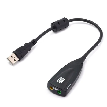 USB zvočna Kartica 7.1 Channel Adapter 5HV2 3D Slušalke Mikrofon 3,5 mm Za Prenosnik Strokovno Antimagnetic Zunanje Dropship