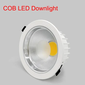 ONDENN 12W COB LED Downlight Toplo Cool White AC85-265V Vgradne Stropne luči LED Pozornosti Razsvetljave v Zaprtih prostorih 9pcs Brezplačna Dostava