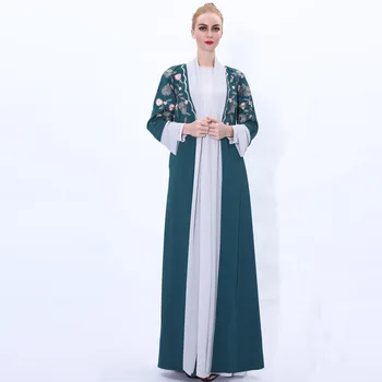 Caftan Vezenje Jopico Stranka Obleko Dolg Rokav Obleke 2023 Novi Dubaj Arabski Turčija Ramadana Abayas Tam Kaftan Elegantno Vestidos